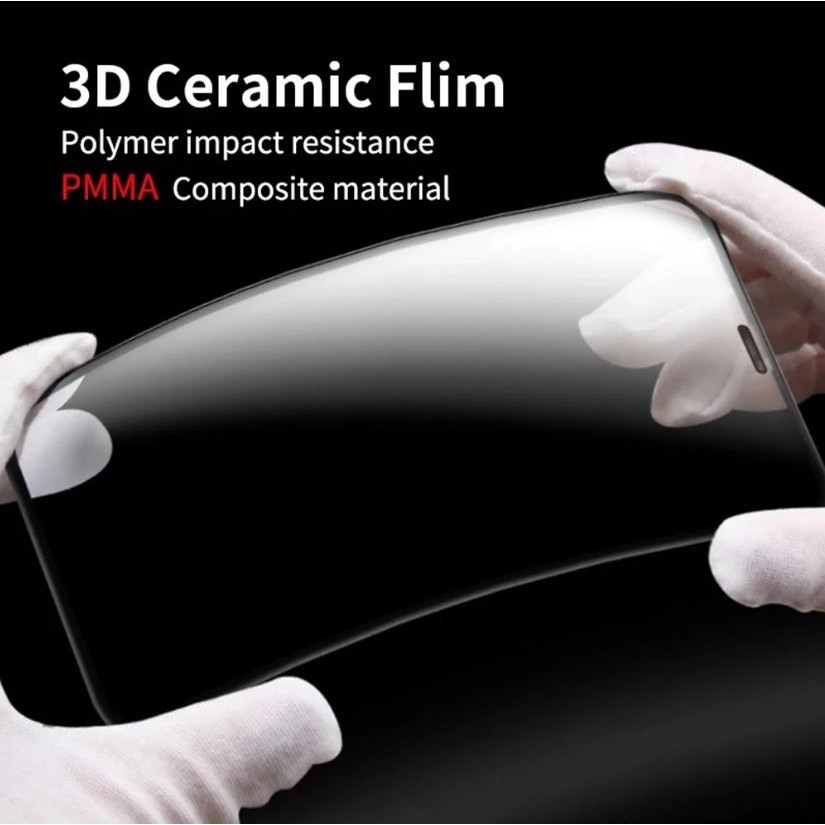 Folie de Protectie Ceramica, Flippy, Compatibila cu Apple iPhone 16 Pro, Ceramics 9D, Antisoc, Margini Negre, Transparent