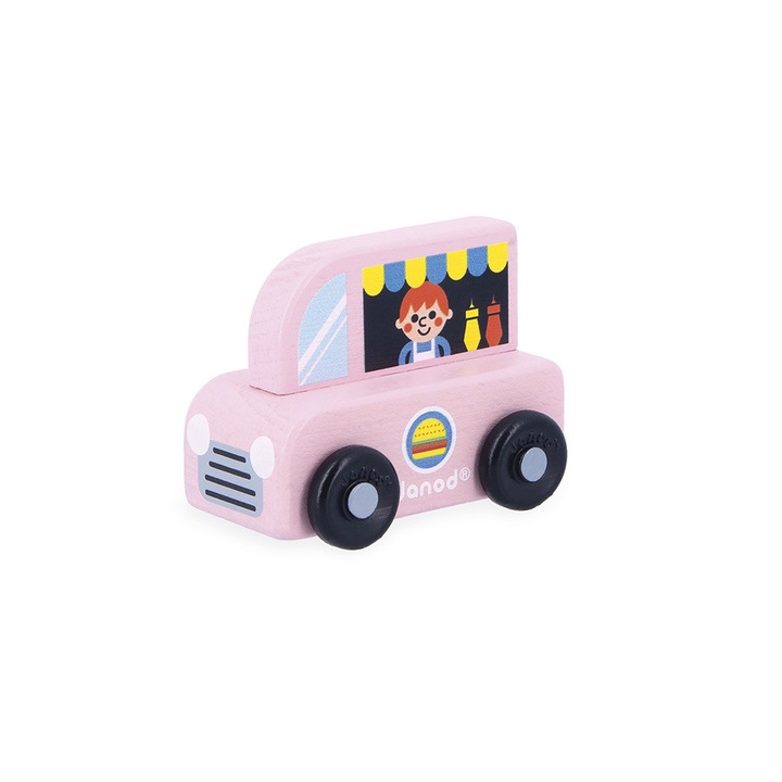 Camioneta cu mancare, Janod, Cross Roads, din lemn, 12 luni+