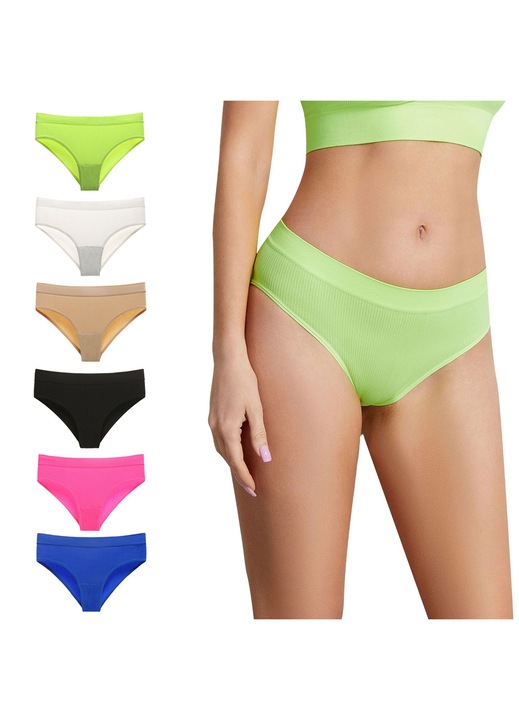 Комплект дамски бикини от 6 части RUIOMII®, Многоцветен