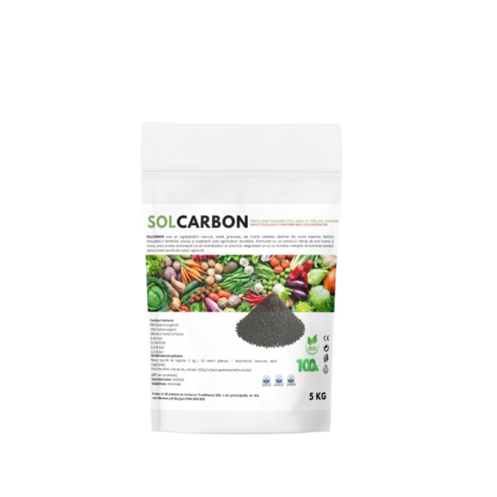 Ingrasamant 100% organic solid granulat pe baza de acizi humici si fulvici, PFC1, CMC1, SolCarbon, 5 kg