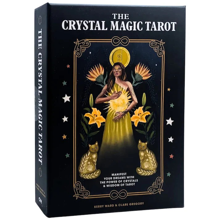 Carti Tarot midi, Magia Cristalelor, Orange Hippo, Kerry Ward & Claire Gregory, 2025, 10.5 x 6.3 cm