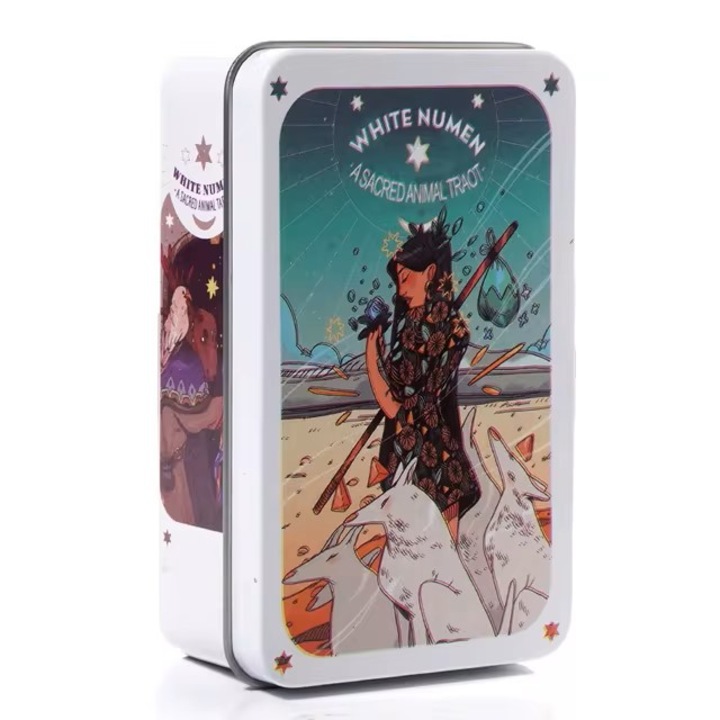 DeLuxe Tarot Kártyák, Fehér Numen – Egy szent állat, Alba Ballesta González, 2024, 11,5 x 7,5 cm