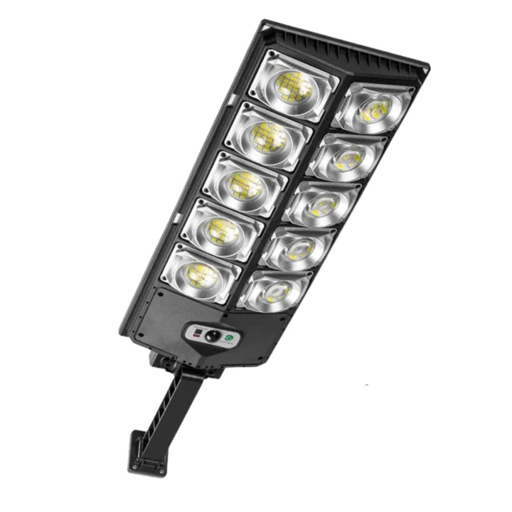 Lampa solara stradala, panou solar, senzor de miscare, 3 moduri de iluminat cu telecomanda, 12 x LED COB