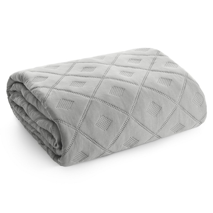 Cuvertura de pat ALARA6 200 x 220cm Eurofirany gri deschis