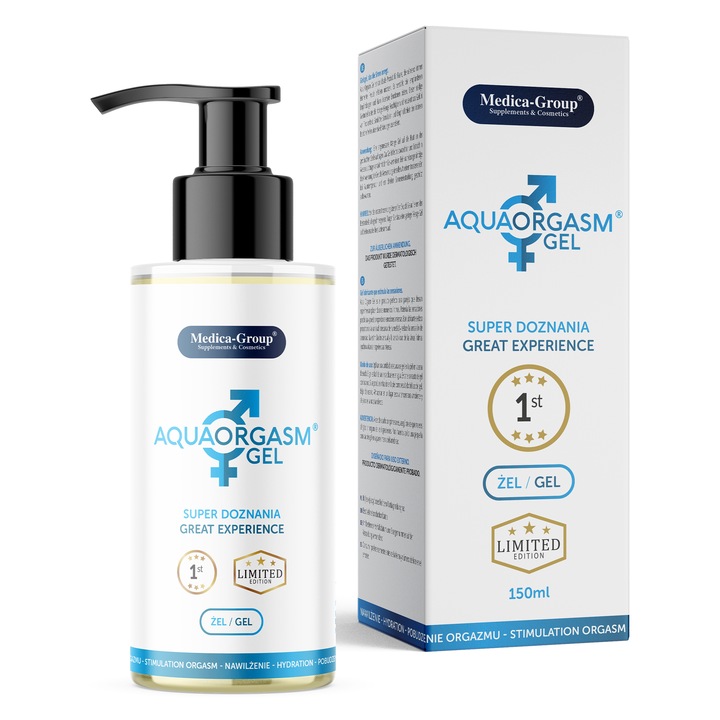 Хидратиращ гел, Aqua, Aqua гел за оргазъм, На водна основа, 100 ml, Хипоалергенен, За вагинална употреба, Без аромат, Интензивно удоволствие, Безопасен за кожата