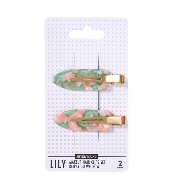 Set Clipsuri Pentru Par, Sister Young, Nu Incretesc Parul, Prindere Eficienta, Material Durabil Rezistent La Spalare, Minimizeaza Urmele, Confortabile Pentru Purtare Indelungata, Multicolor, 2 Bucati