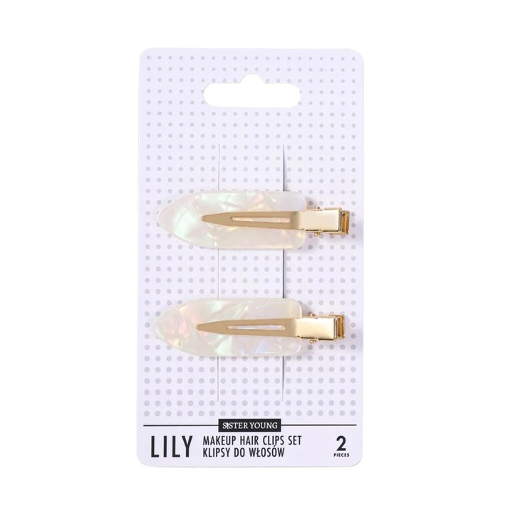 Set Clipsuri Pentru Par, Sister Young, Nu Ingreuneaza Parul, Material Durabil, Rezistente La Produse De Curatare, Minimizeaza Urmele De Cute, Forma Ergonomica Pentru Confort, Multicolor, 2 Buc