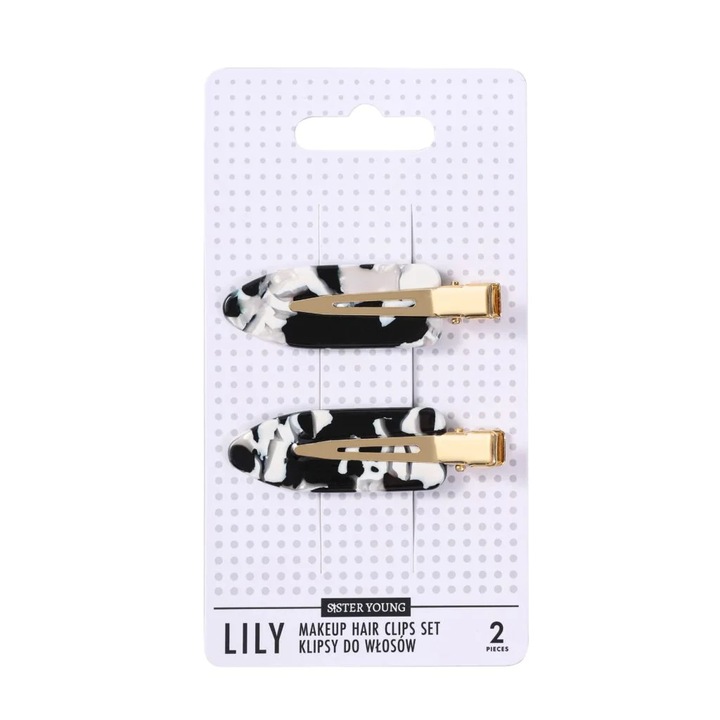 Fiatal nővér hajcsat, sminkhez, liliomfekete szett 2 részes