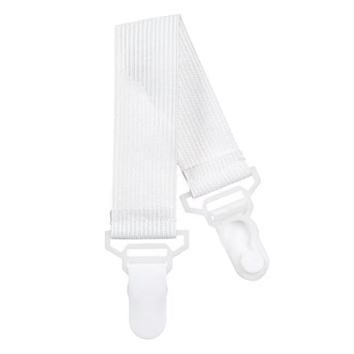 Set 4 cleme Elastice Universale pentru Fixarea Cearsafurilor, husa mesei de calcat. Alb