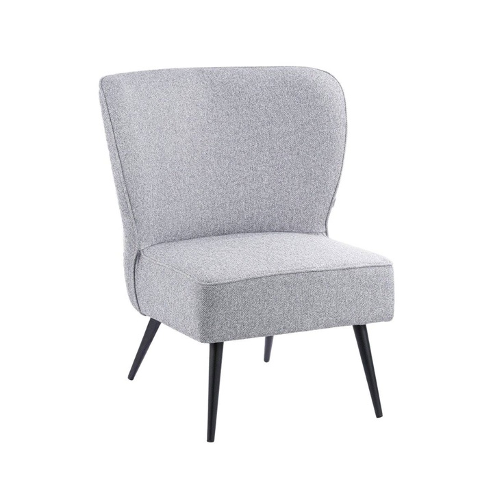 Кресло ABRAZO, Homla, сиво, 71x75.5x86см, тапицерия, метални крака