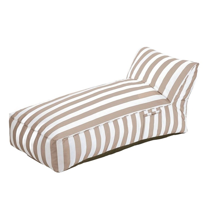 Canapea lounge MARIS, dungi, 72x102x65 cm, 2 buzunare laterale, material rezistent la umiditate