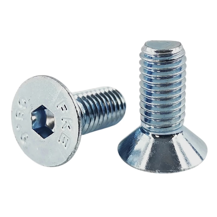 Set 20 Surub metric cap inecat, DIN 7991-8.8, M8x20, SW5, ZA