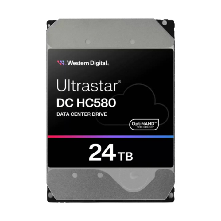 HDD сървър Western Digital Ultrastar DC HC580, 24TB, SE, SAS, 512MB, 3.5"