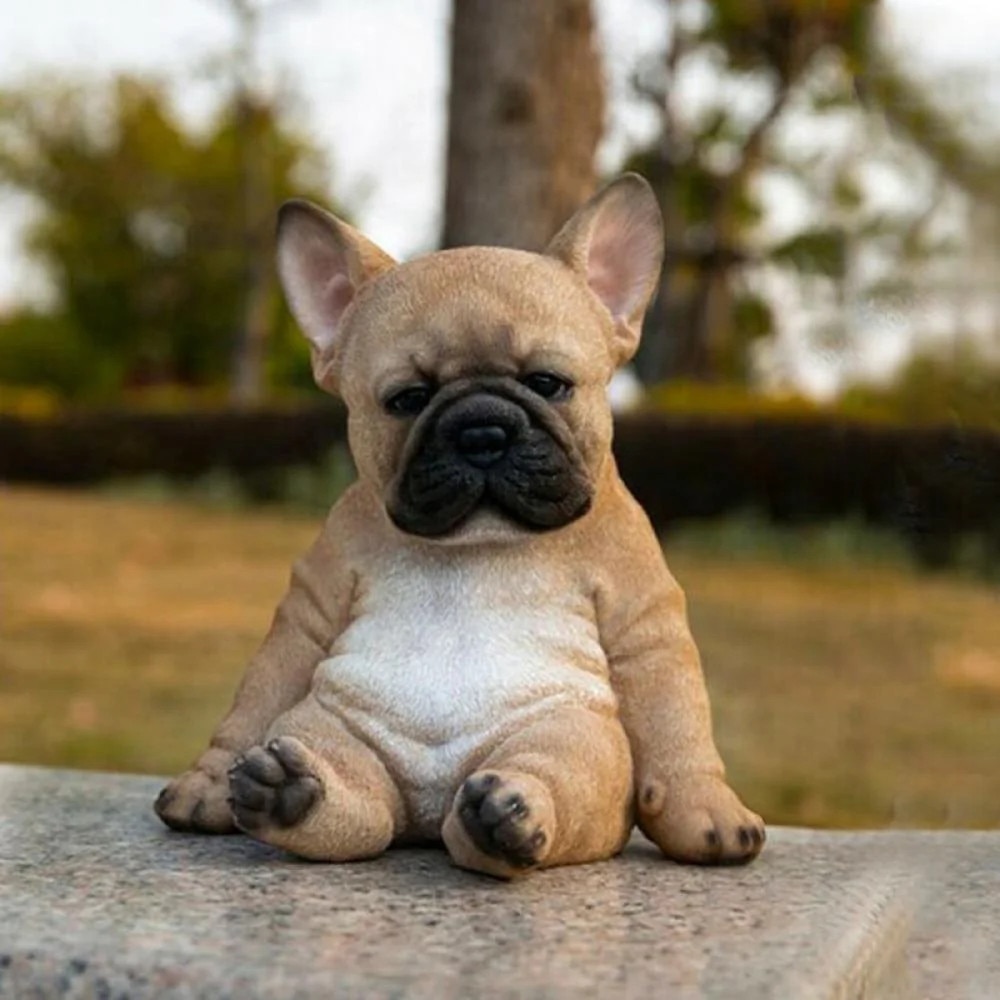Statueta decorativa Bulldog Francez, Rasina, Bej - eMAG.ro