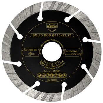 Disc diamantat basic BCS marca Samedia cu dim. de 125x22.23 mm Disc diamantat basic BCS marca Samedia cu dim. de 125x22.23 mm
