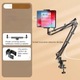 Suport tableta, 360° rotire, compatibil cu dispozitive de 4.7-12.9 inch, aluminiu, negru