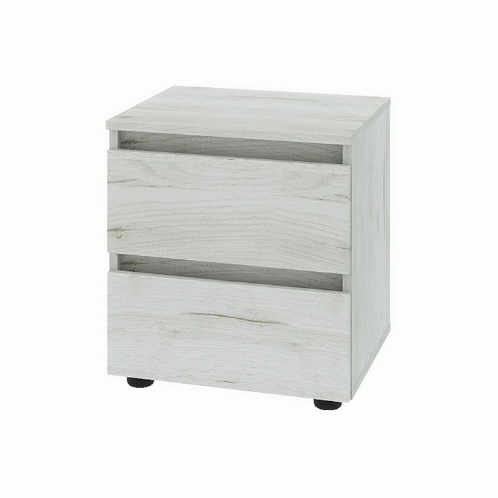 Нощно шкафче Еверест ТЛ-1 Лайт, Крафт Дъб Бял, 45x38x49 см