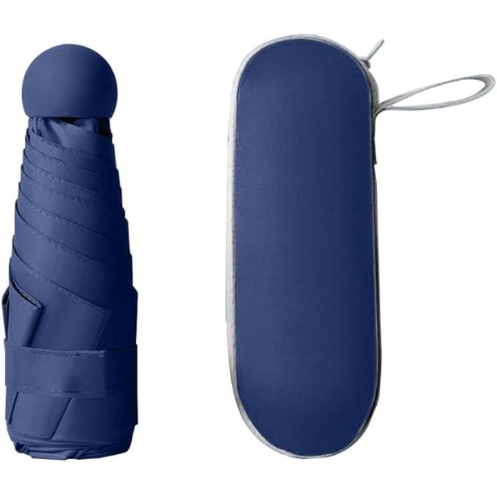 Mini esernyő, EZGETOP®, 230g, 6x17cm, sötétkék