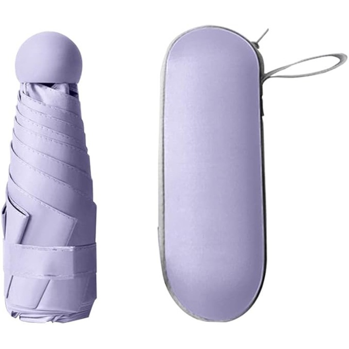 Mini esernyő, EZGETOP®, 230g, 6x17cm, Lila