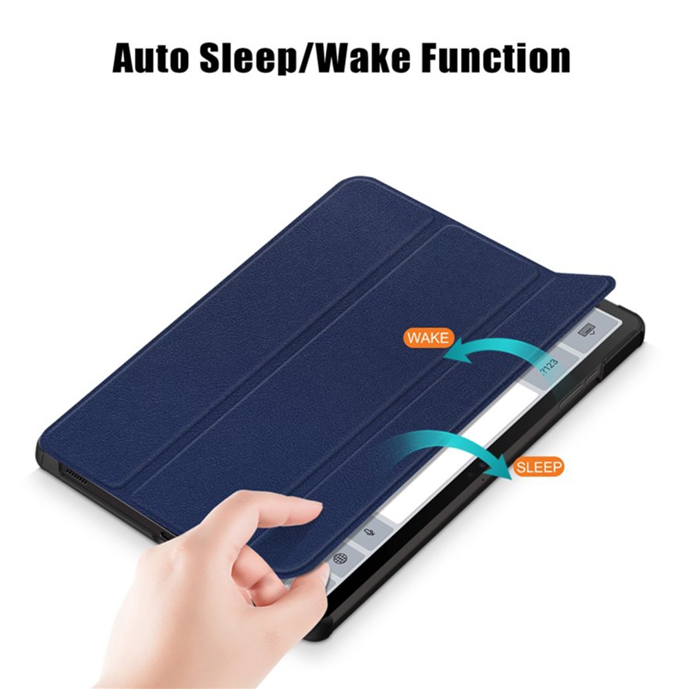 Husa pentru Samsung Galaxy Tab S10 Lite, S9, S9 FE, S10 FE Slim de tip stand functie sleep/wake-up navy blue