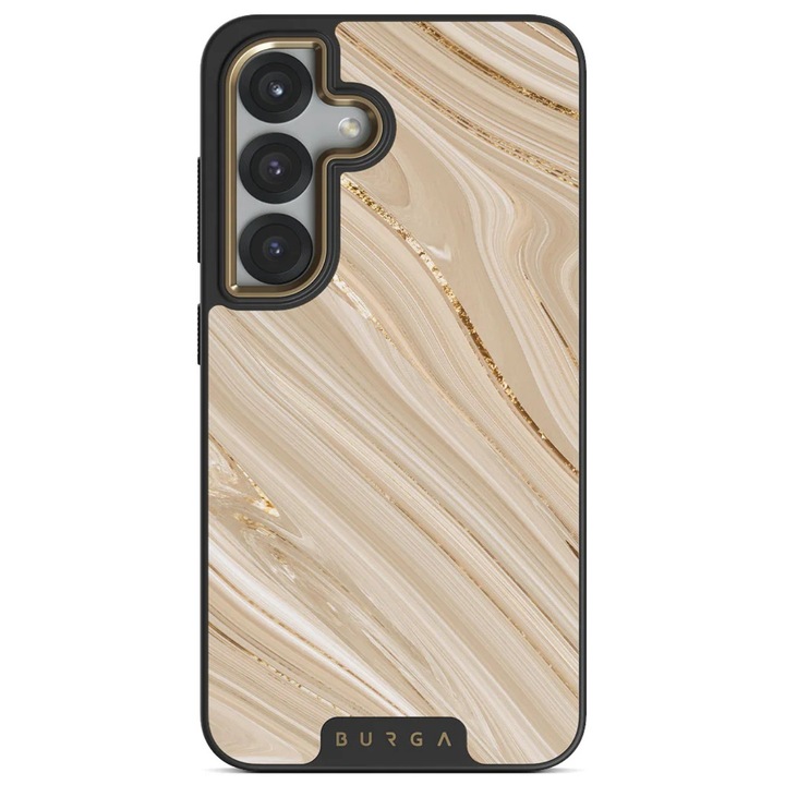 Husa Burga Elite Gold Full Glam compatibila cu Samsung Galaxy S25