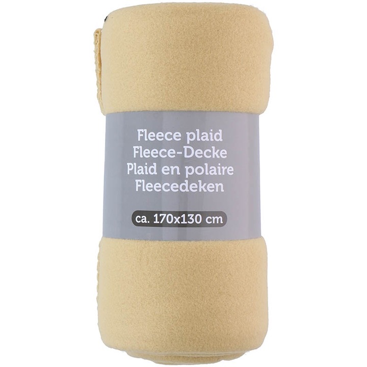 Patura polara Tres, 170x130cm, galben