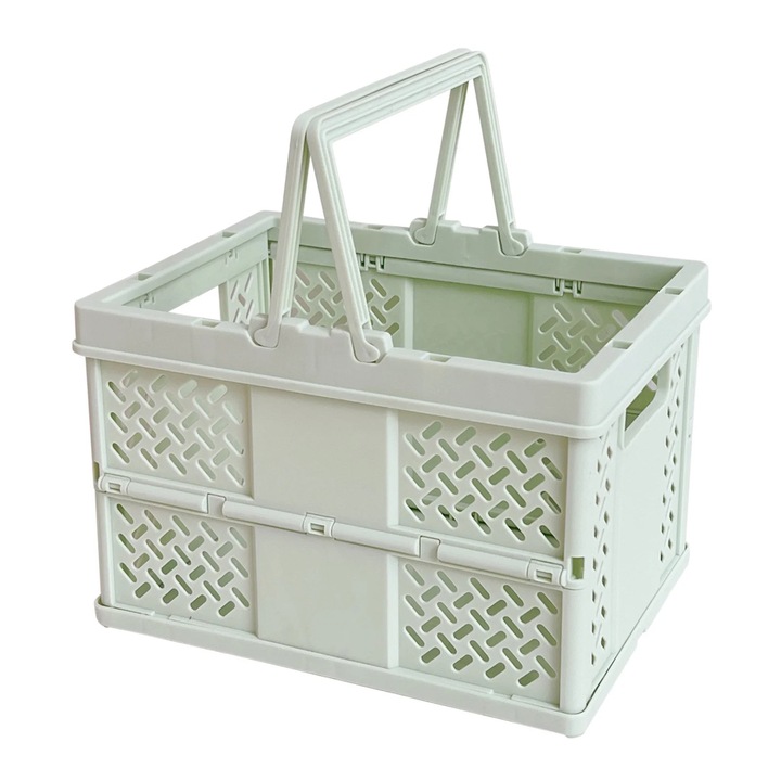 Cos picnic pliabil verde 7.3x5.3x4.9 inch