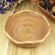 Set 3 cosuri rotunde din rachita naturala, organizator bucatarie, 22x22x7cm-29x29x10cm