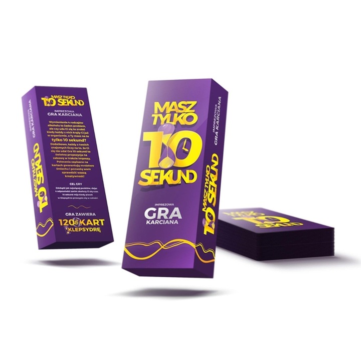 Társasjáték, 120 kártya, 10 másodperces homokóra
