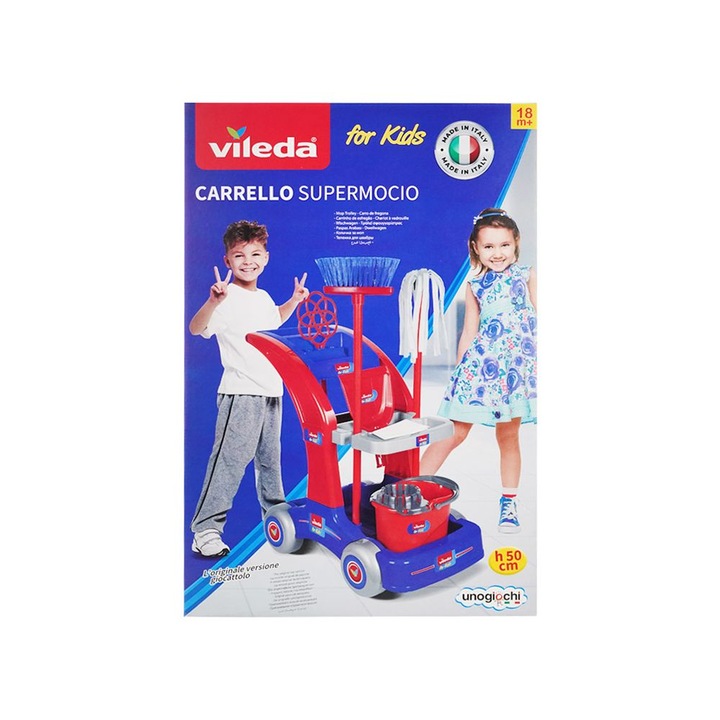Tisztítókészlet gyerekeknek, Vileda márka, magassága 50 cm