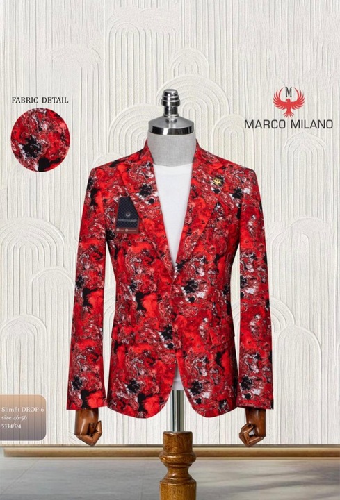 Мъжко сако, Slim Fit, Marco Milano, AR-5-1134, Червен