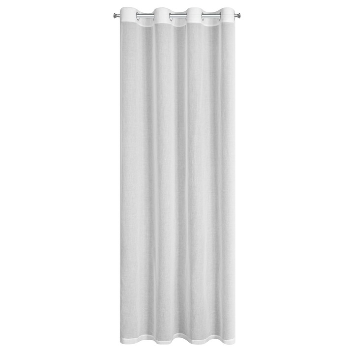 MARINA függöny 140 x 250 cm, Eurofirany fehér gyűrűkkel