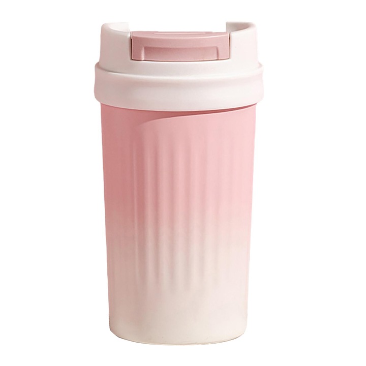 Термо чаша от неръждаема стомана 400 мл, с капак, цветен дизайн, преносима