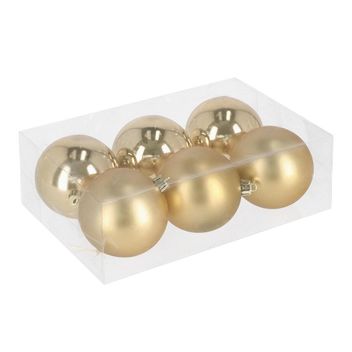 Set 6 globuri Gold Pl D80 Bizzotto
