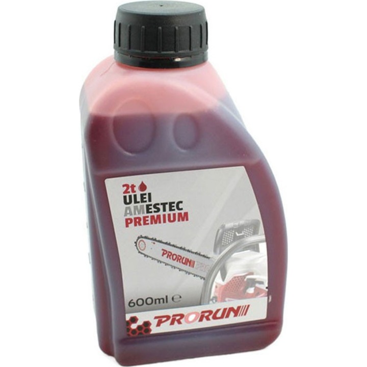 Ulei pentru motoare in 2 timpi Prorun, 600 ml,rosu