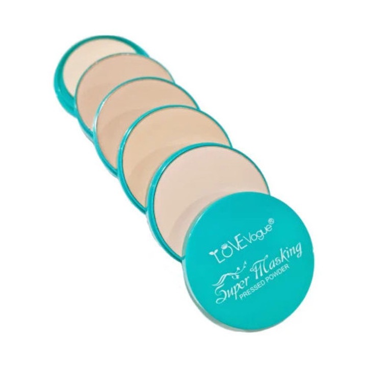 Компактна пудра 5в1, палитра Matte Face Palette, 4 нюанса и гъба за пудра
