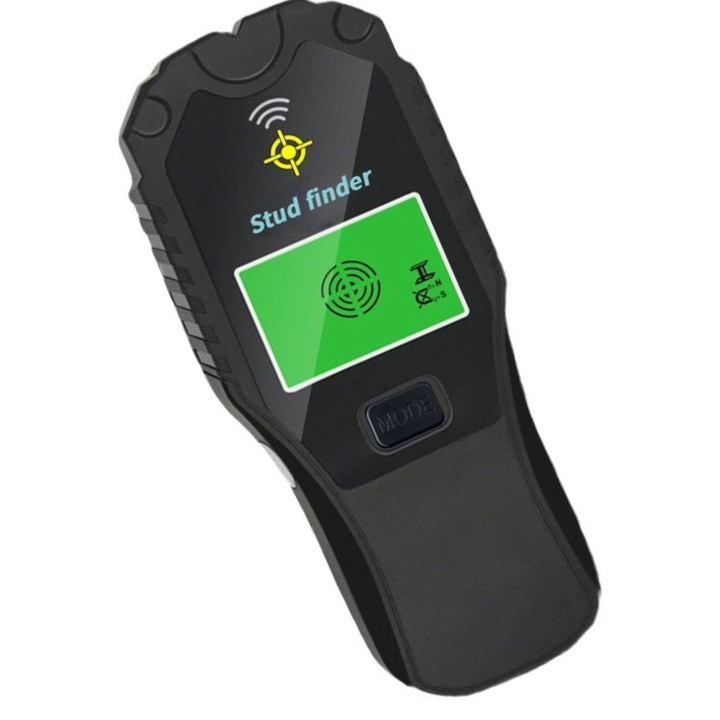 Детектор за електрически кабели, греди, дърво и метали, 6 в 1, Електронен, с LCD дисплей, Автоматично калибриране, Прецизни резултати, Звукова аларма, Лесно калибриране, преносим