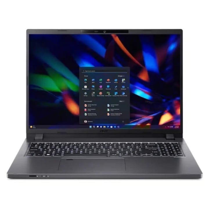 Лаптоп Acer Travelmate TMP216-51-G2-TCO-51MV, NX.BHHEX.00F.8GB, 16", Intel Core i5-1334U (10-ядрен), Intel Iris Xe Graphics, 8 GB 3200 MHz DDR5, Сив