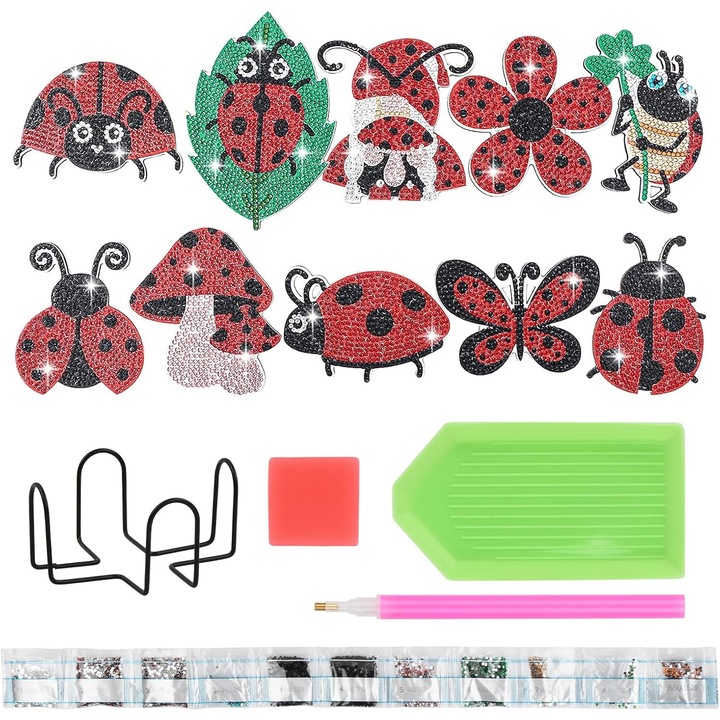 Suport pahar cu diamante animate 10 buc