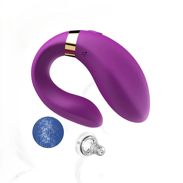 Vibrátor nőknek és pároknak, orvosi szilikon távirányítóval, lila, vibrációs gyűrű, páros, rezonátor, távirányító