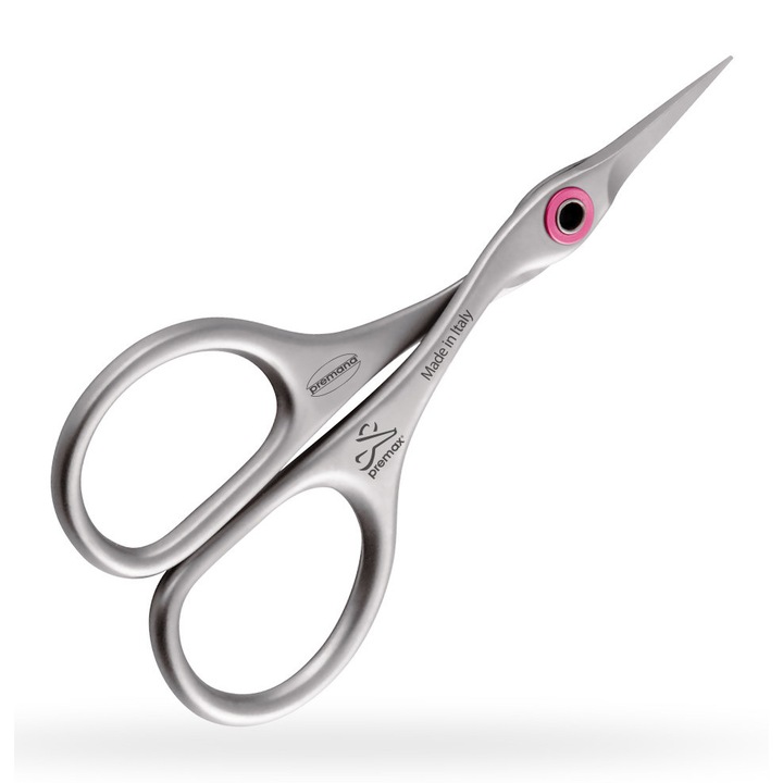 Foarfeca broderie, lungime 9, 5 cm, lama dreapta, sistem de blocare inel, din otel inoxidabil colectia Ricamo Collection Premax