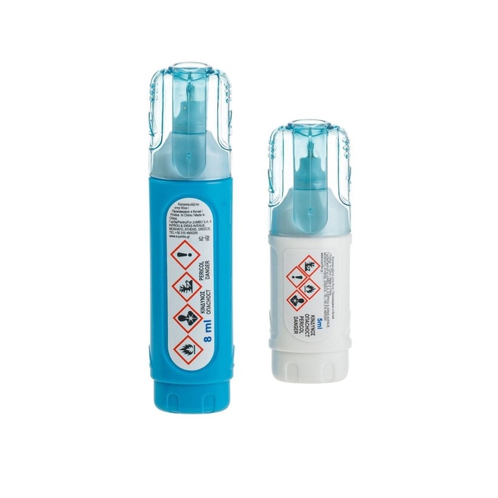 Set Pixuri Corectoare 2 Buc 8 ml si 5 ml Varf Metalic Uscare Rapida pentru Corectii Precise