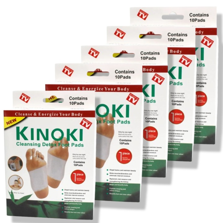 Set de 50 Plasturi Kinoki HOZRO, pentru Detoxifierea Organismului si Imbunatatirea Starii de Sanatate prin Solutii Naturale Eficiente pentru Eliminarea Toxinelor si Revitalizarea Corpului