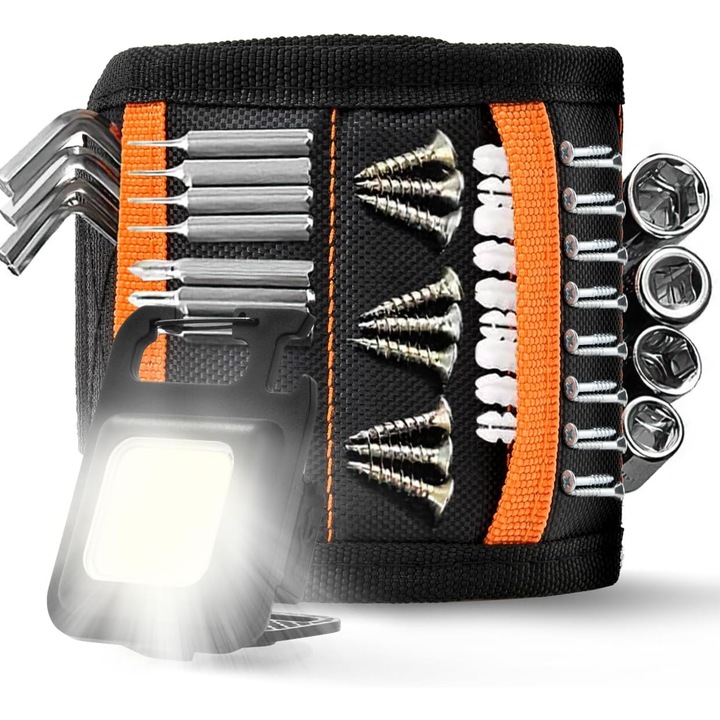 Bratara magnetica cu LED pentru meseriasi, uz casnic, constructori