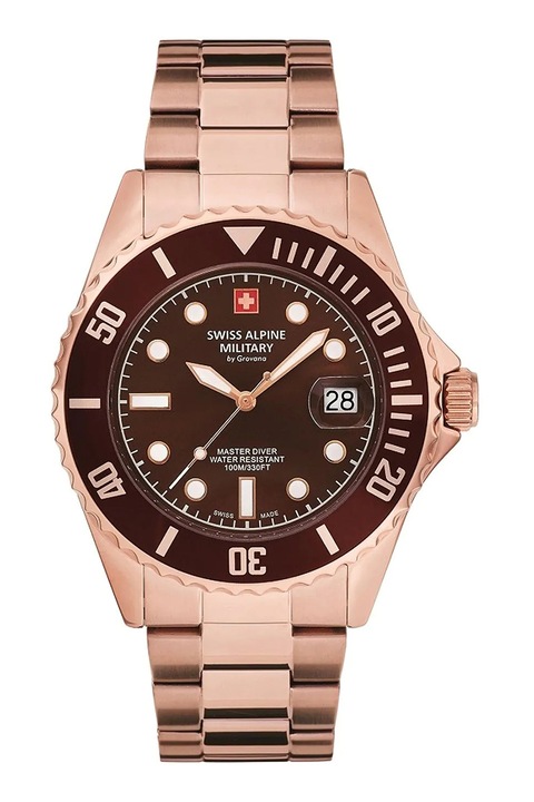 Swiss Alpine Military, Часовник Swiss Made от неръждаема стомана, Rose Gold