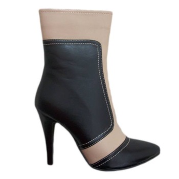 Botine cu toc cui si varf ascutit,D&J Exclusive, Negru Botine cu toc cui si varf ascutit,D&J Exclusive, Negru