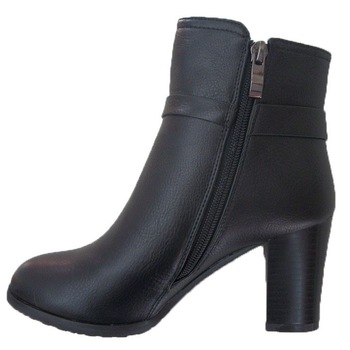 Botine pentru femei, cu inaltimea tocului de 7,5 cm, D&J Exclusive, Negru Botine pentru femei, cu inaltimea tocului de 7,5 cm, D&J Exclusive, Negru