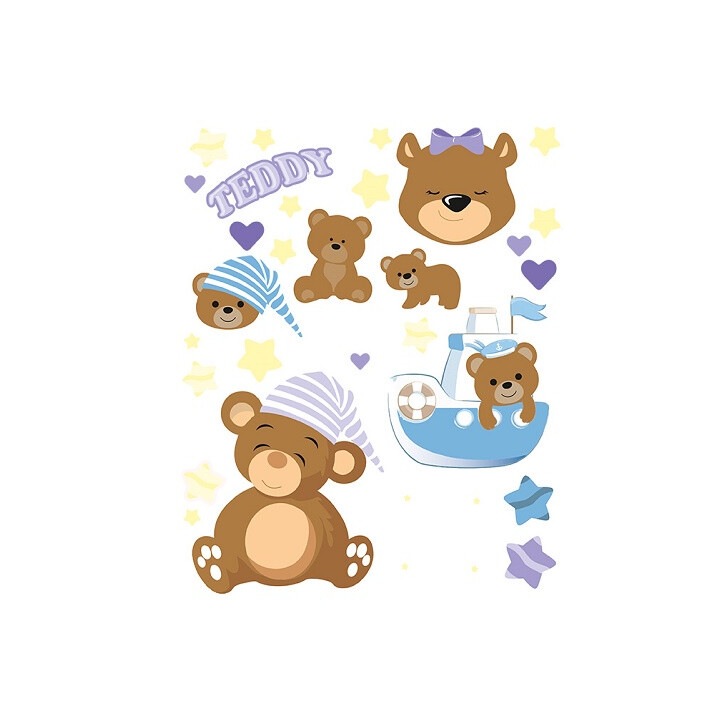 Set stickere WIKORIA DTF 20x30, Teddy, 29358