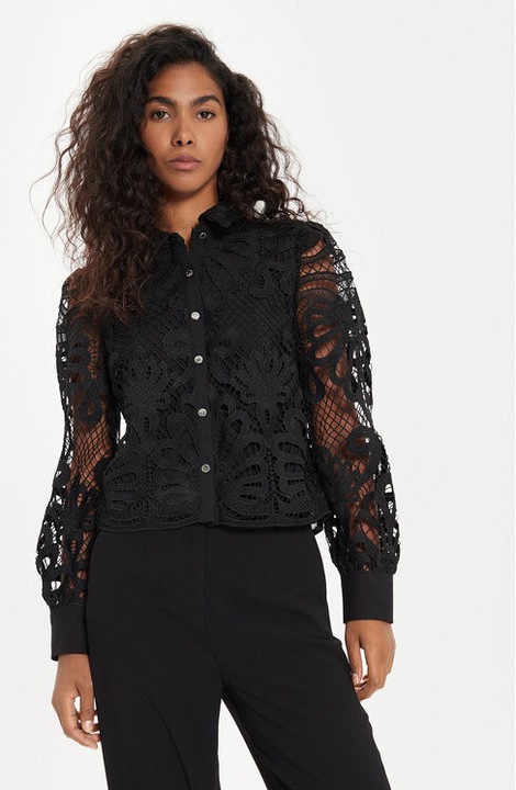 Camasa dama, Morgan, 304480560, Poliester, Negru, Negru, 34