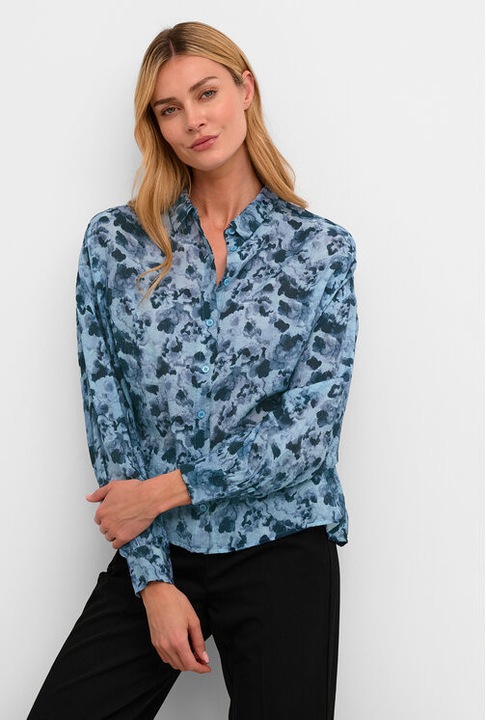 Női ing, Kaffe, 304099274, Viszkóz/Poliamid, Kék, Kék